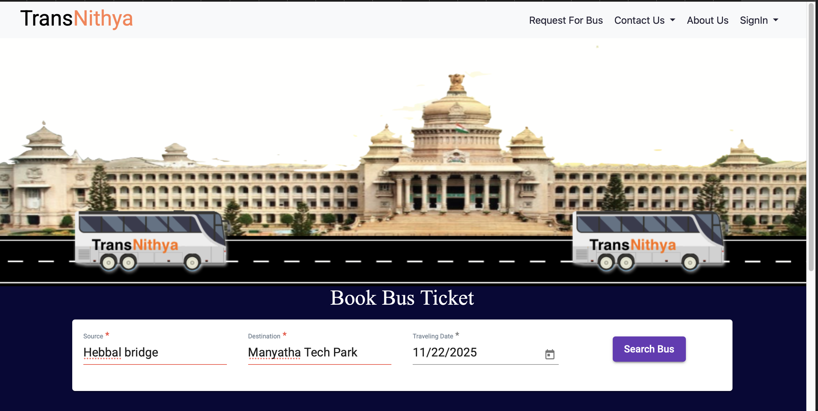 TransNithya mobility app
